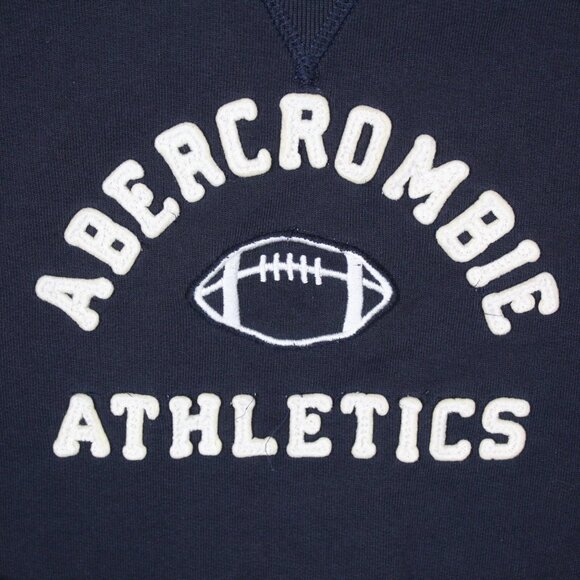 Abercrombie Sweatshirt Womens Large Navy Blue Pullover Logo Athletic Y2K Sporty - Picture 3 of 6